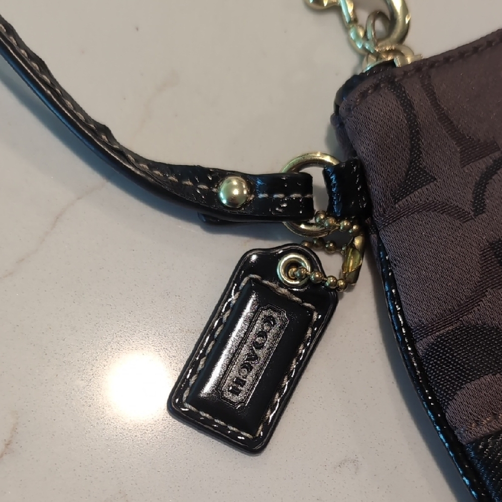 Coach Black and Brown Wristlet - Picture 2 of 6